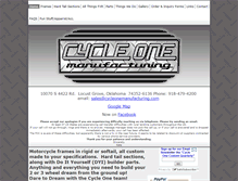 Tablet Screenshot of cycleonemanufacturing.com